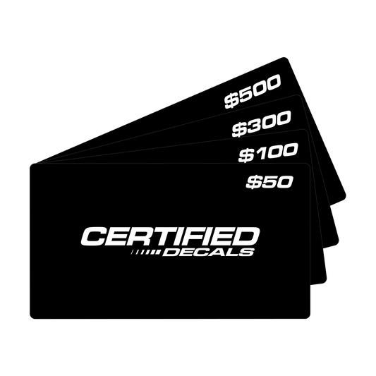 Certified Decals - Gift Card